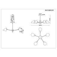 Потолочная люстра Evoluce Satta SLE103602-05 Image 1