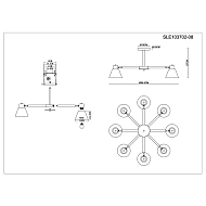 Потолочная люстра Evoluce Buve SLE103702-08 Image 1