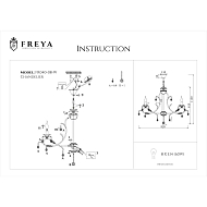 Подвесная люстра Freya Dezi FR3040-PL-08-WG Image 1