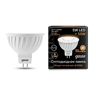 Лампа светодиодная Gauss GU5.3 5W 2700K матовая 201505105 - купить онлайн в интернет-магазине Люстра-Тут (Санкт-Петербург) недорого