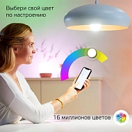 Лампа светодиодная диммируемая Gauss Smart Home E27 10W 2700-6500K RGBW матовая 1180112 Image 2