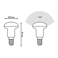 Лампа светодиодная Gauss E14 4W 6500K матовая 106001304 Image 1