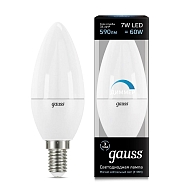 Лампа светодиодная диммируемая Gauss E14 7W 4100K матовая 103101207-D - купить онлайн в интернет-магазине Люстра-Тут (Санкт-Петербург) недорого