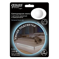 Светодиодная влагозащищенная лента Gauss 4,5W/m 30LED/m 2835SMD холодный белый 1,2M 311011205 - купить онлайн в интернет-магазине Люстра-Тут (Санкт-Петербург) недорого