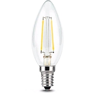 Лампа светодиодная филаментная Gauss E14 7W 2700К прозрачная 103801107 Image 1