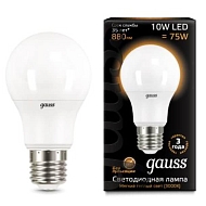 Лампа светодиодная Gauss E27 10W 3000K матовая 102502110 - купить онлайн в интернет-магазине Люстра-Тут (Санкт-Петербург) недорого