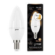 Лампа светодиодная диммируемая Gauss E14 7W 3000K матовая 103101107-S - купить онлайн в интернет-магазине Люстра-Тут (Санкт-Петербург) недорого