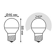 Лампа светодиодная диммируемая Gauss E27 6W 3000-6500K матовая 105102406 Image 1