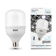 Лампа светодиодная Gauss E27 32W 6500K матовая 63233 - купить онлайн в интернет-магазине Люстра-Тут (Санкт-Петербург) недорого