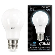 Лампа светодиодная Gauss LED A60 E27 10W 4100K матовая 102502210 - купить онлайн в интернет-магазине Люстра-Тут (Санкт-Петербург) недорого