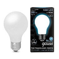Лампа светодиодная филаментная Gauss E27 10W 4100К матовая 102202210 - купить онлайн в интернет-магазине Люстра-Тут (Санкт-Петербург) недорого