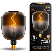 Лампа светодиодная филаментная Gauss E27 5W 1800K черная 1008802105 - купить онлайн в интернет-магазине Люстра-Тут (Санкт-Петербург) недорого