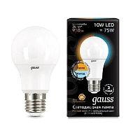 Лампа светодиодная Gauss E27 10W 2700-4100K матовая 102502110-T - купить онлайн в интернет-магазине Люстра-Тут (Санкт-Петербург) недорого