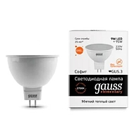 Лампа светодиодная Gauss GU5.3 9W 3000K матовая 13519 - купить онлайн в интернет-магазине Люстра-Тут (Санкт-Петербург) недорого