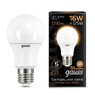 Лампа светодиодная Gauss E27 16W 3000K матовая 102502116 - купить онлайн в интернет-магазине Люстра-Тут (Санкт-Петербург) недорого