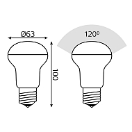 Лампа светодиодная Gauss E14 8W 3000K матовая 63218 Image 1
