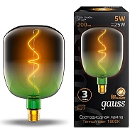 Лампа светодиодная филаментная Gauss E27 5W 1800K зеленая 1009802105 - купить онлайн в интернет-магазине Люстра-Тут (Санкт-Петербург) недорого