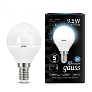 Лампа светодиодная Gauss E14 9.5W 4100K матовая 105101210 - купить онлайн в интернет-магазине Люстра-Тут (Санкт-Петербург) недорого