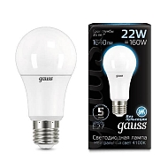 Лампа светодиодная Gauss E27 22W 4100К матовая 102502222 - купить онлайн в интернет-магазине Люстра-Тут (Санкт-Петербург) недорого