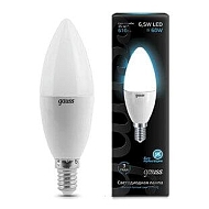 Лампа светодиодная Gauss E14 6.5W 4100К матовая 103101207 - купить онлайн в интернет-магазине Люстра-Тут (Санкт-Петербург) недорого