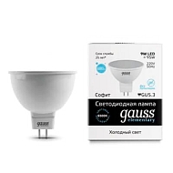 Лампа светодиодная Gauss GU5.3 9W 6500K матовая 13539 - купить онлайн в интернет-магазине Люстра-Тут (Санкт-Петербург) недорого