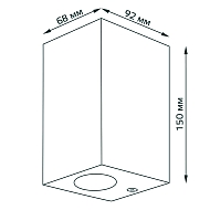 Уличный настенный светильник Gauss Cube GD159 Image 1