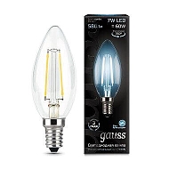 Лампа светодиодная филаментная Gauss E14 7W 4100К прозрачная 103801207 - купить онлайн в интернет-магазине Люстра-Тут (Санкт-Петербург) недорого