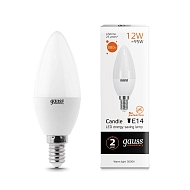Лампа светодиодная Gauss E14 12W 3000K матовая 33112 - купить онлайн в интернет-магазине Люстра-Тут (Санкт-Петербург) недорого