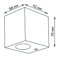 Уличный настенный светильник Gauss Cube GD158 Image 1
