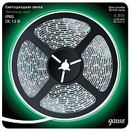 Светодиодная влагозащищенная лента Gauss 4,8W/m 60LED/m 2835SMD зеленый 5M 311000605 - купить онлайн в интернет-магазине Люстра-Тут (Санкт-Петербург) недорого