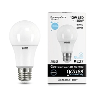 Лампа светодиодная Gauss E27 12W 6500K матовая 23232 - купить онлайн в интернет-магазине Люстра-Тут (Санкт-Петербург) недорого