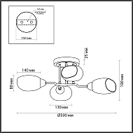 Потолочная люстра Lumion Lacie 4536/4C Image 3