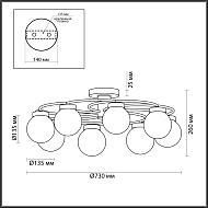 Потолочная люстра Lumion Holly 4538/8C Image 3