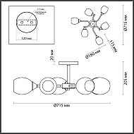 Потолочная люстра Lumion Jolene 4546/6C Image 3