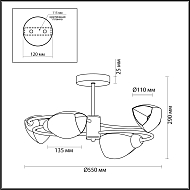 Потолочная люстра Lumion Comfi 5207/4C Image 1