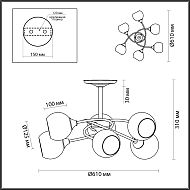 Потолочная люстра Lumion Daniella 4537/6C Image 3