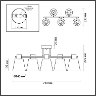 Потолочная люстра Lumion Gretchen 5219/5C Image 1