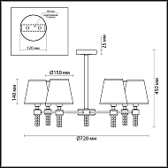 Потолочная люстра Lumion Montana 4429/6C Image 3