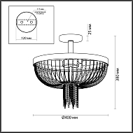 Потолочная люстра Lumion Elvis 4560/3C Image 1