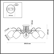 Потолочная люстра Lumion Marcela 4594/5C Image 2