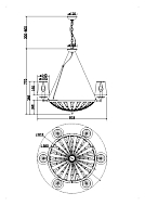 Подвесная люстра Maytoni Pantheon H021PL-06CH Image 1