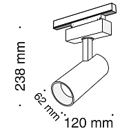 Трековый светодиодный светильник для магнитного шинопровода Maytoni Track lamps TR019-2-15W3K-B Image 3