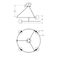 Подвесная люстра Maytoni Balance MOD317PL-04G Image 3