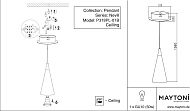 Подвесной светильник Maytoni Nevill P318PL-01B Image 1