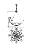 Подвесная люстра Maytoni Pantheon H021PL-08CH Image 1