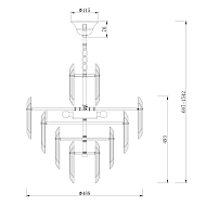 Подвесная люстра Maytoni Flare DIA200PL-06G Image 2