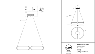 Подвесной светодиодный светильник Maytoni Chain MOD017PL-L50MG Image 3