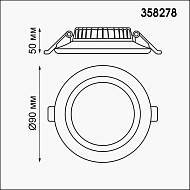 Встраиваемый светодиодный светильник Novotech Joia 358278 Image 1