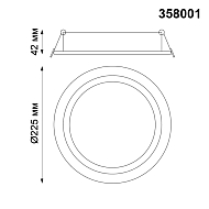 Встраиваемый светодиодный светильник Novotech Stern 358001 Image 1