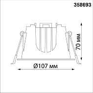 Встраиваемый светодиодный светильник Novotech Knof 358693 Image 3